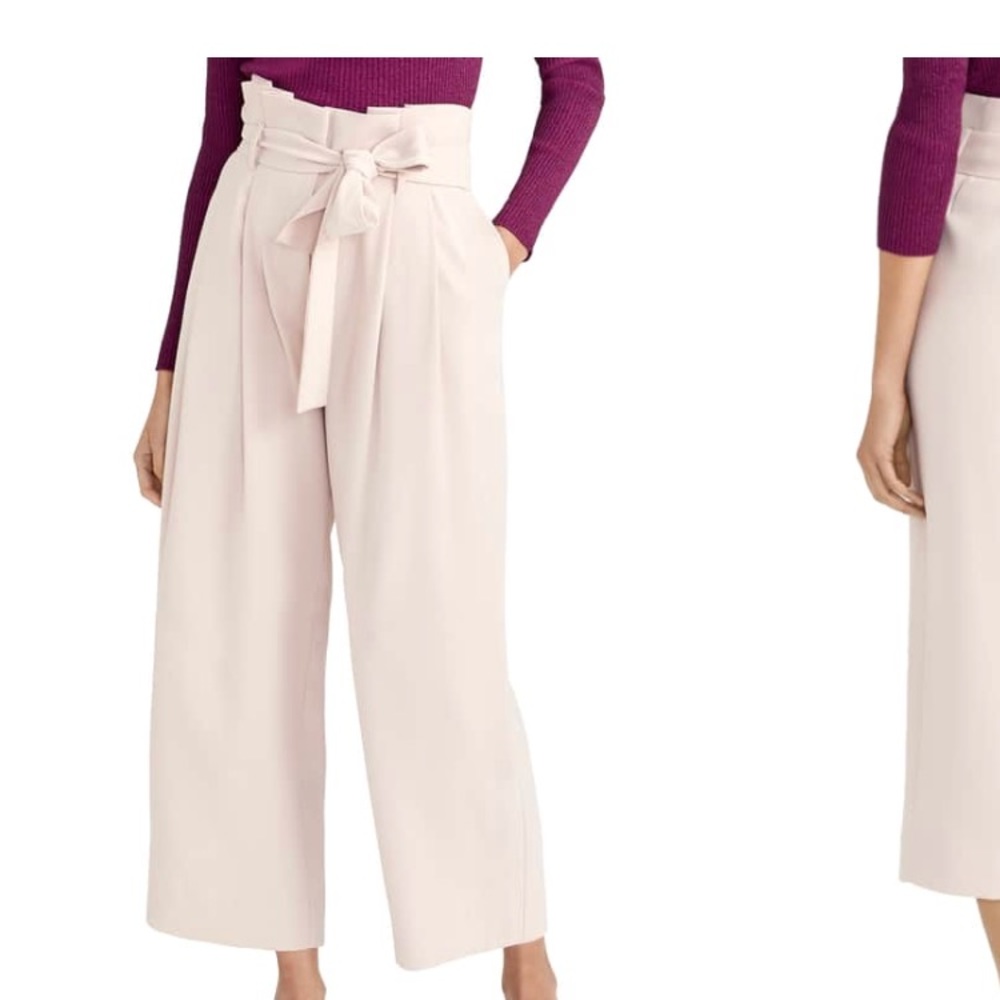 Rachel Roy Blush High-Waisted Paperbag Pants Sz 2